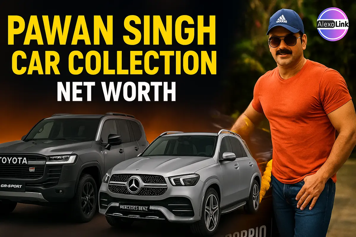 Pawan Singh car collection thumbnail showing luxury SUVs and lifestyle